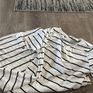 Striped Black and White Top